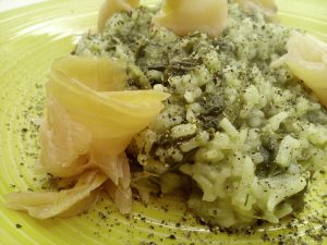 Spanakoriso al salmone Spanakoriso